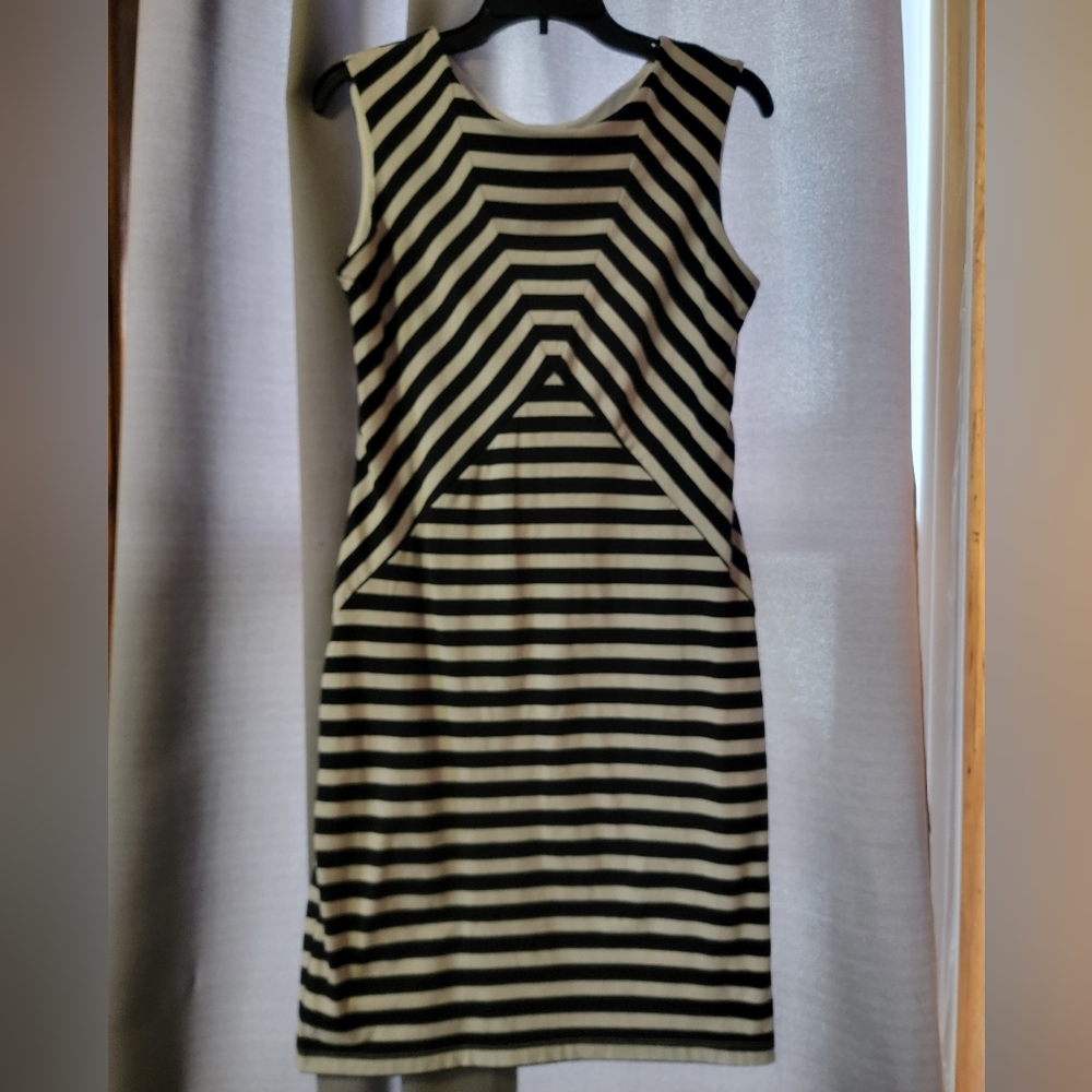 CATO Navy Striped Dress